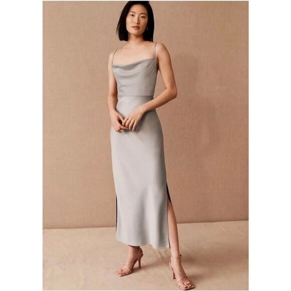 NWT Sachin + Babi Cali Satin Charmeuse Midi Bridesmaid Dress - Picture 1 of 10